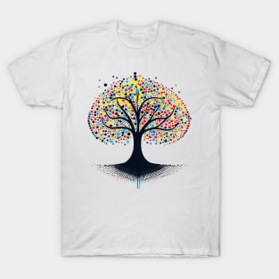 Dot day tree colorful make your mark teacher student grow creativity design T-Shirt